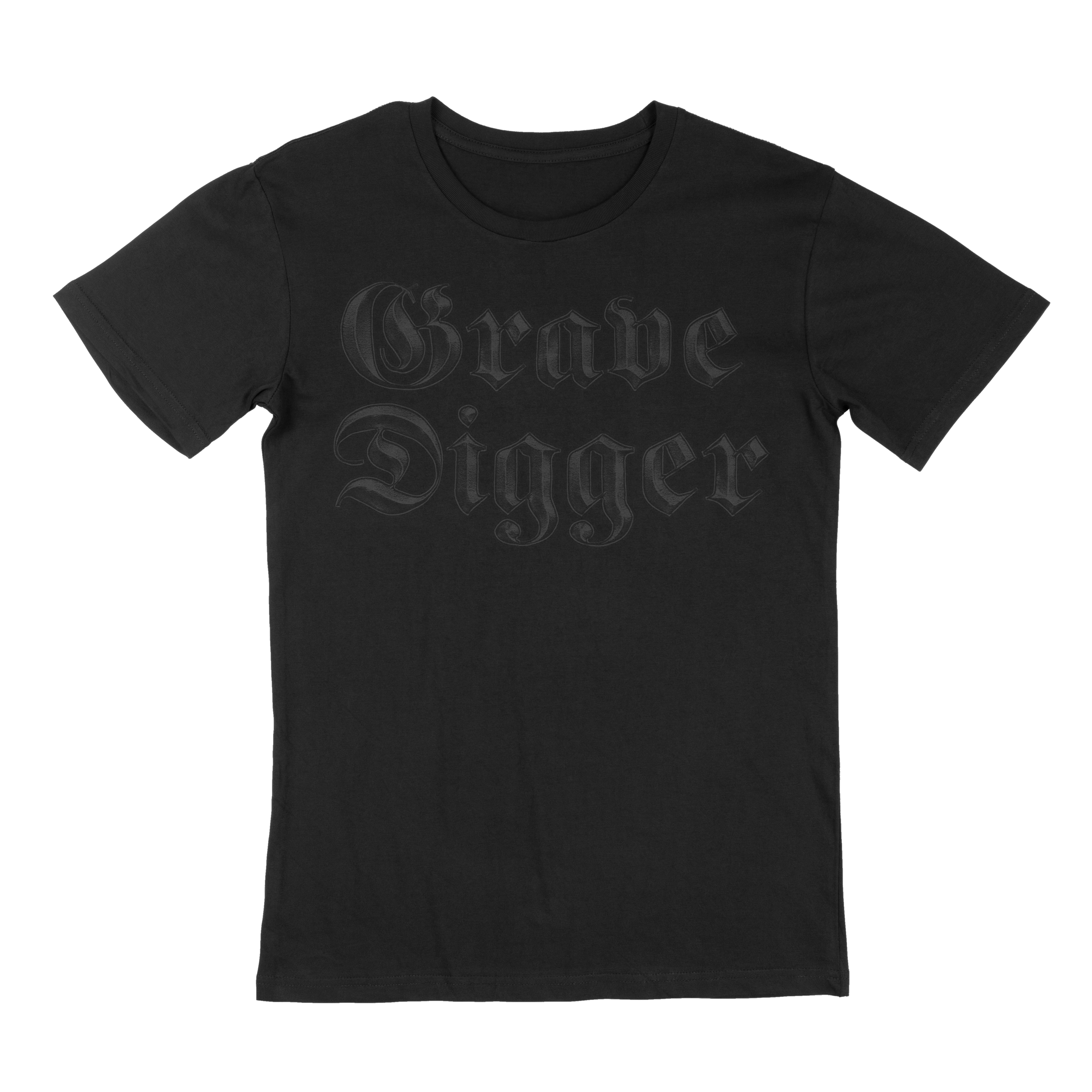 Black on Black Logo - T-Shirt - Grave Digger