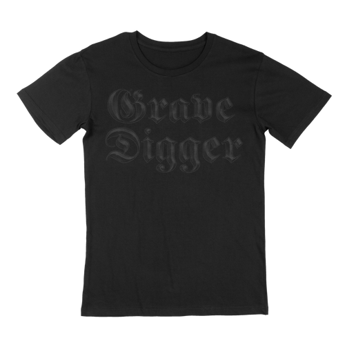 Black on Black Logo - T-Shirt - Grave Digger