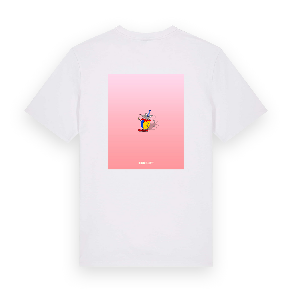 Karnevalsmaus - Regular Uni-Sex Cut T-Shirt weiß Druckluft