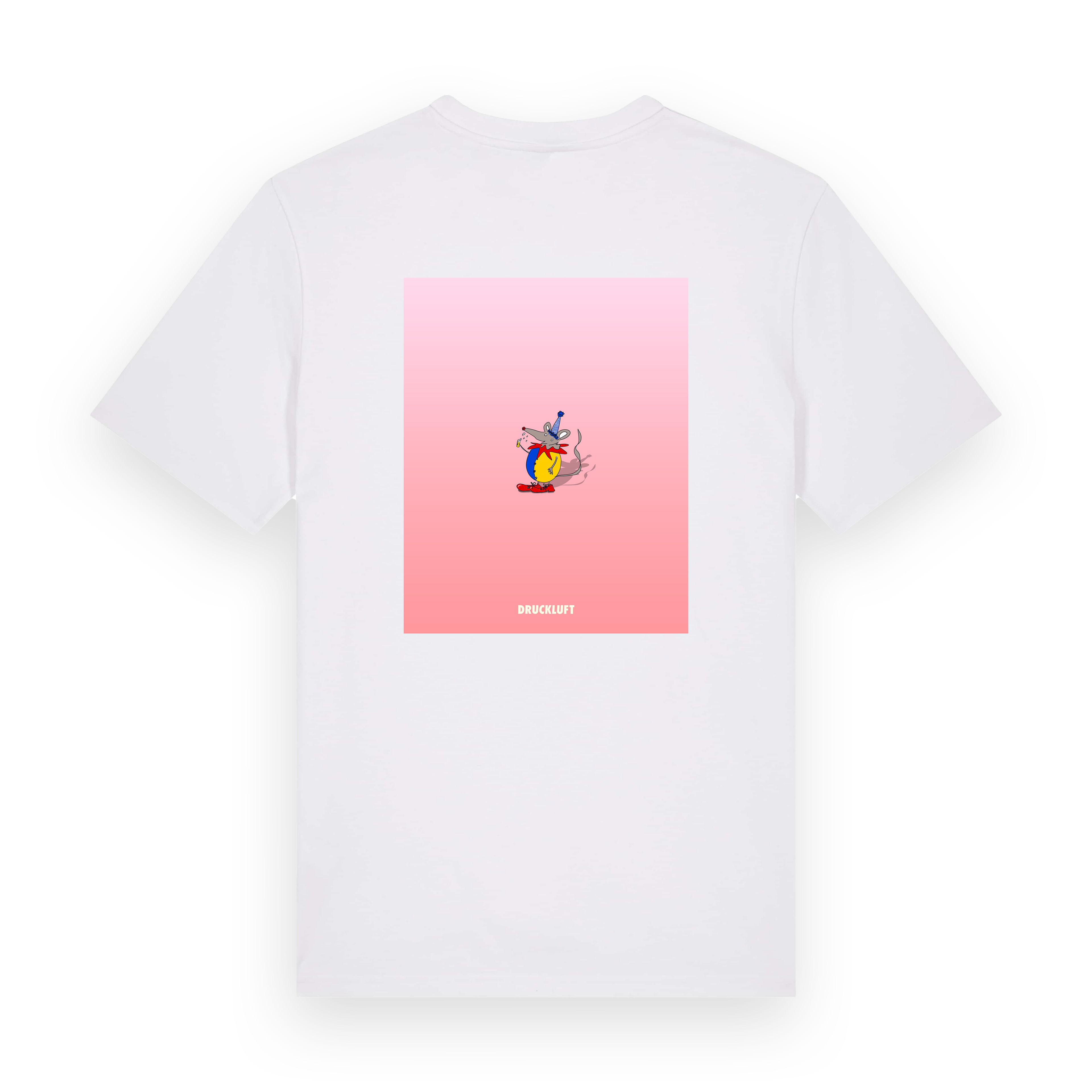 Karnevalsmaus - Regular Uni-Sex Cut T-Shirt weiß Druckluft