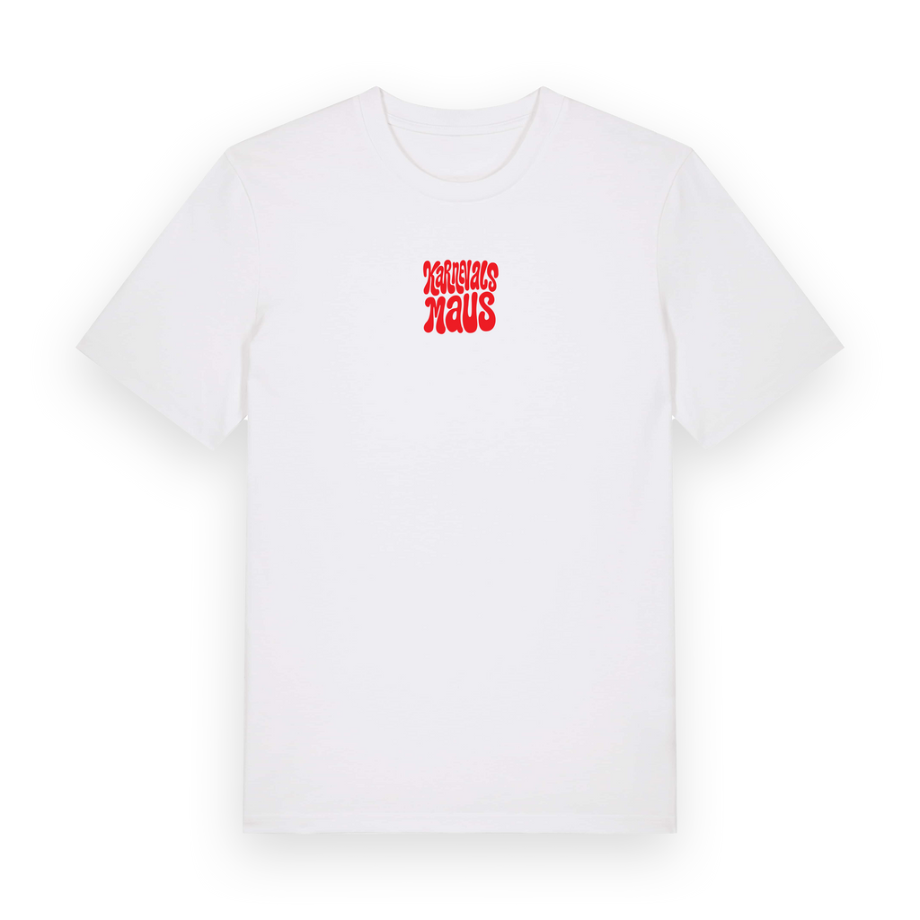 Karnevalsmaus - Regular Uni-Sex Cut T-Shirt weiß Druckluft
