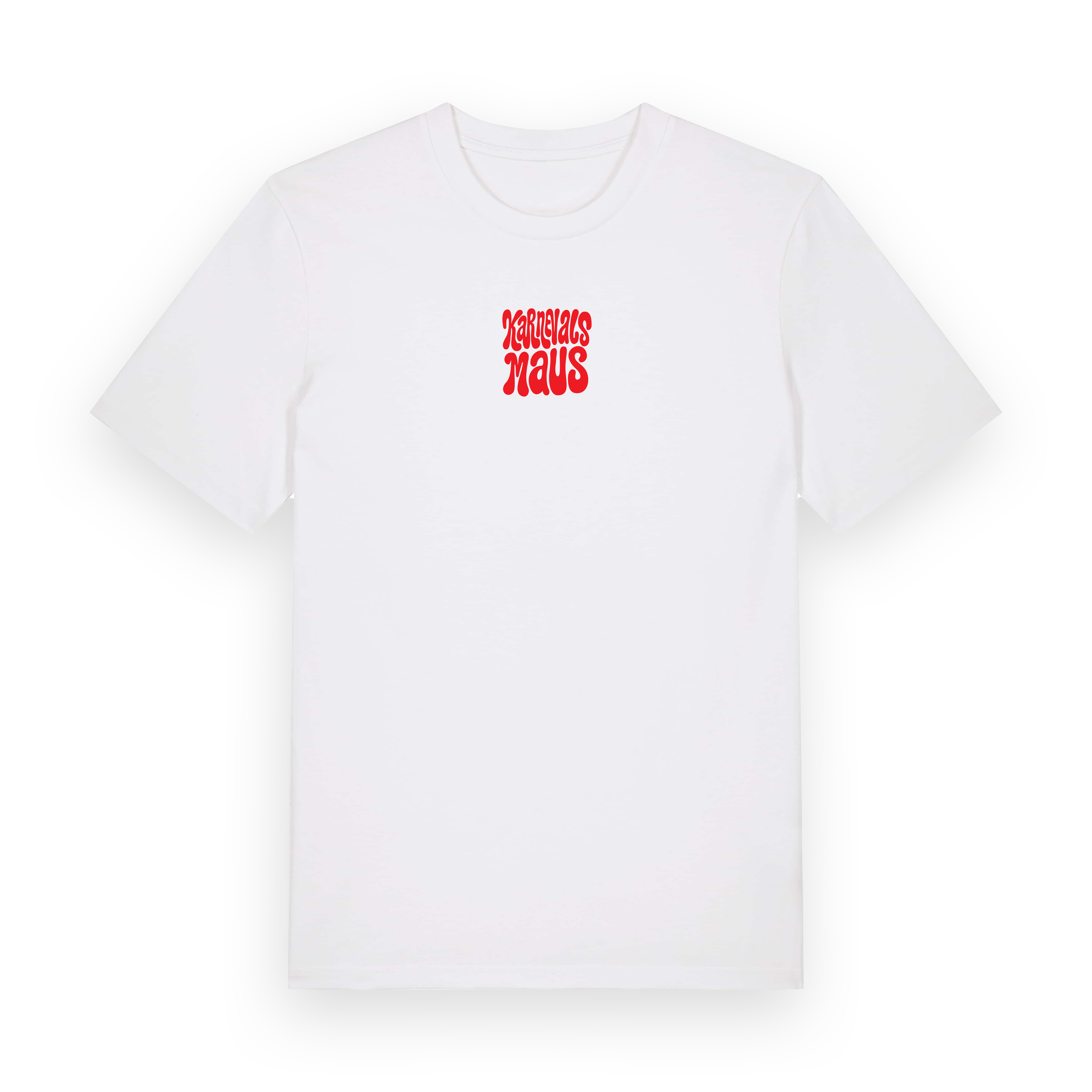 Karnevalsmaus - Regular Uni-Sex Cut T-Shirt weiß Druckluft