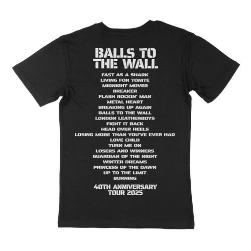 Balls to The Wall 40th Anniversary Tour 2025 Setlist - T-Shirt Dirkschneider