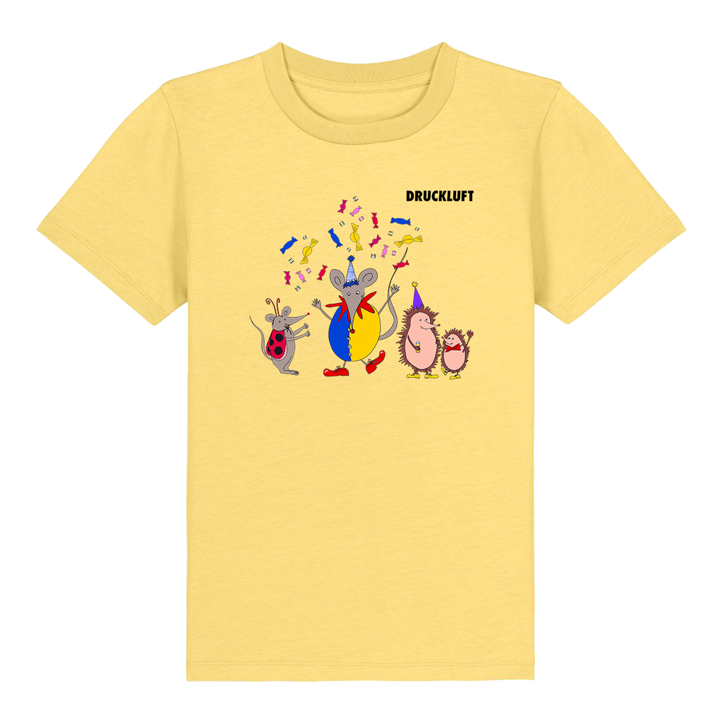 Karnevalsmaus und Freunde - Kids-Shirt gelb