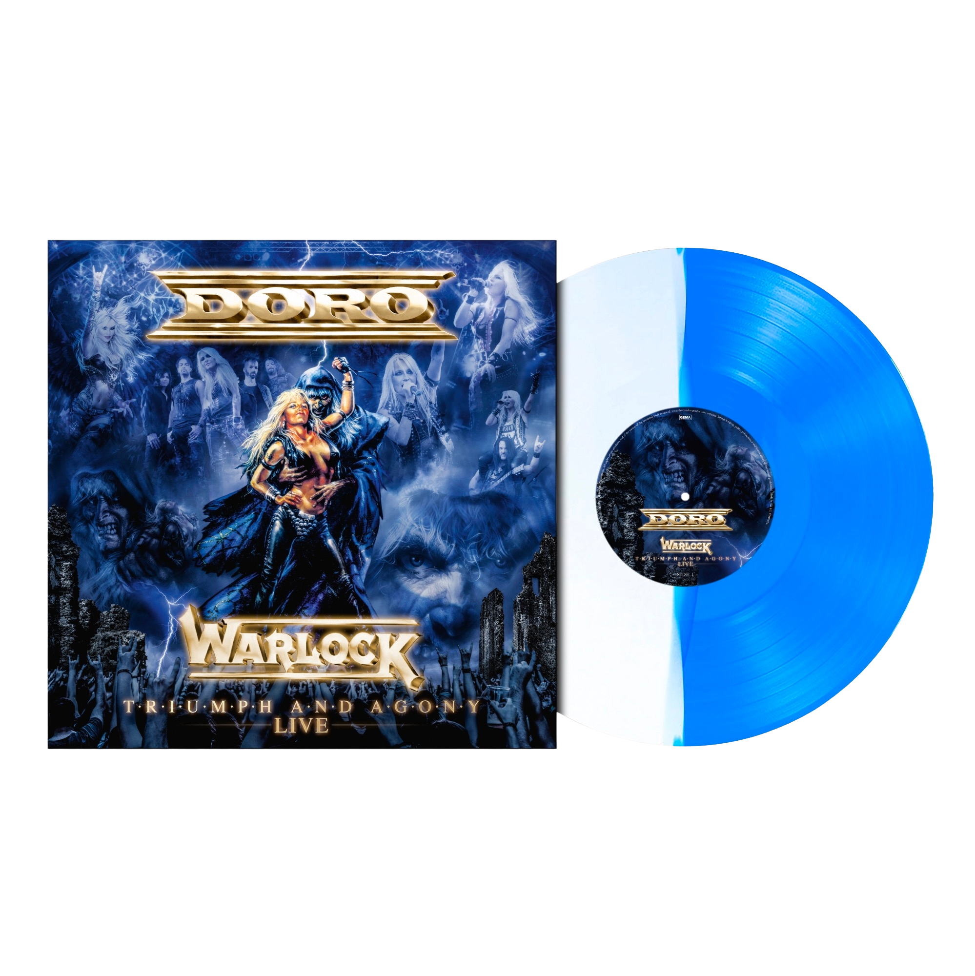 Warlock Triumph & Agony Live - Blue/White Split Vinyl (RELEASE 25.09.2026)