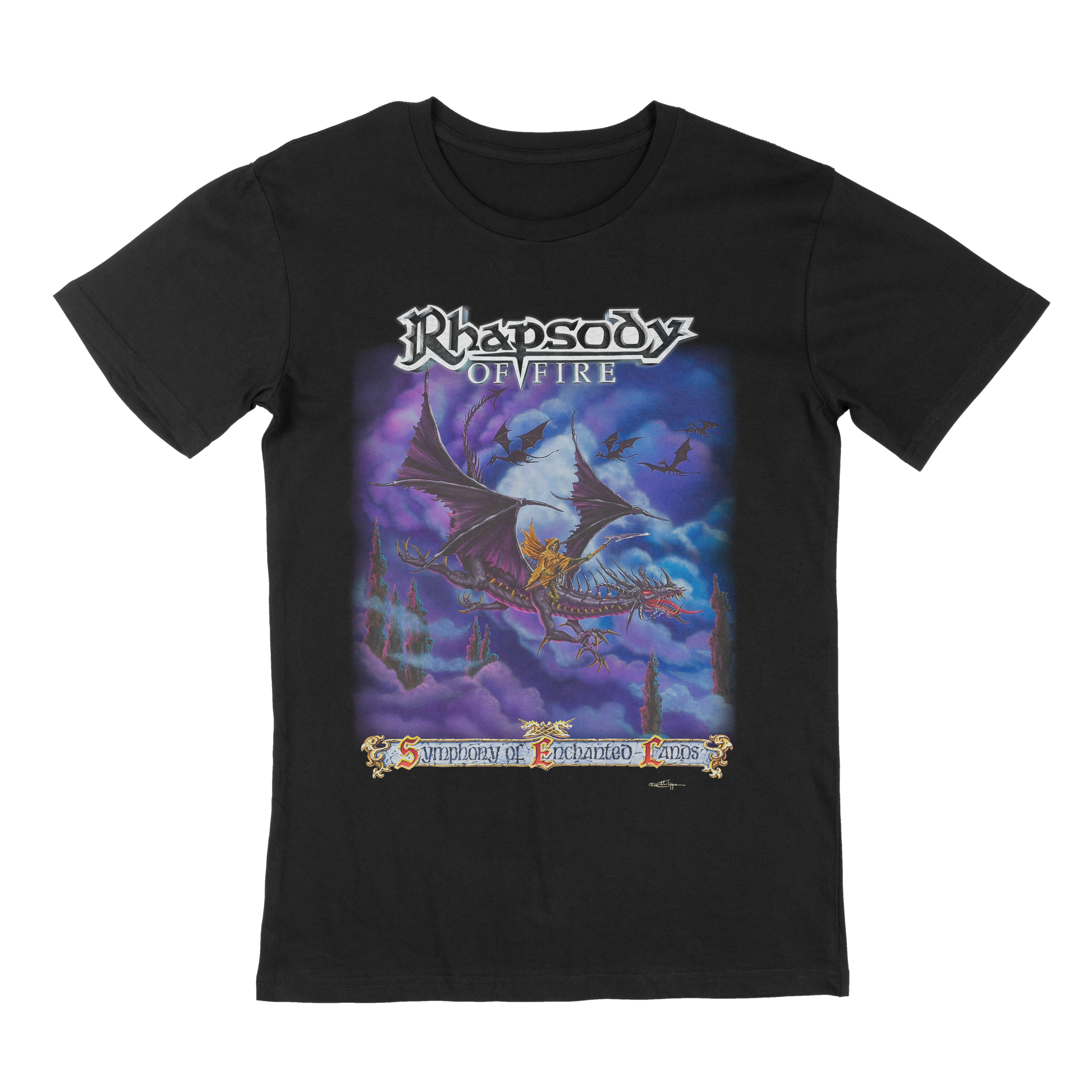 Symphony of Enchanted Lands Black Dragon - T-Shirt Rhapsody Of Fire