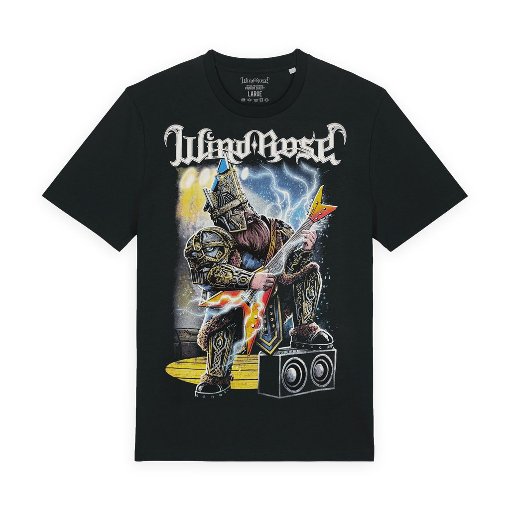 Dwarf Metal Guitarist - T-Shirt Wind Rose